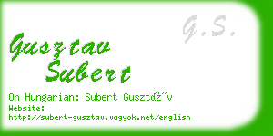 gusztav subert business card